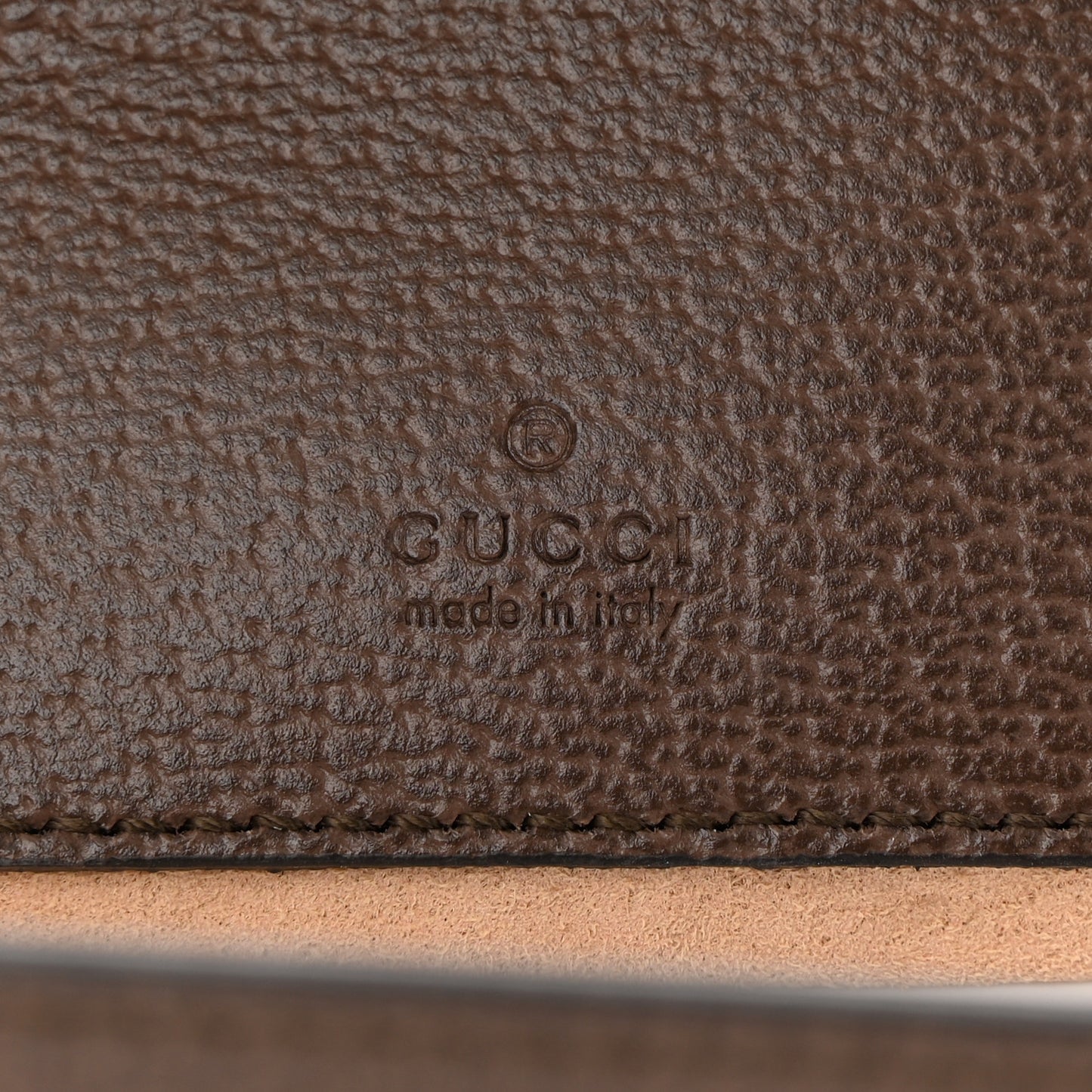 GG Supreme Monogram Textured Calfskin Web Mini Ophidia Half Moon Hobo Beige Ebony New Acero