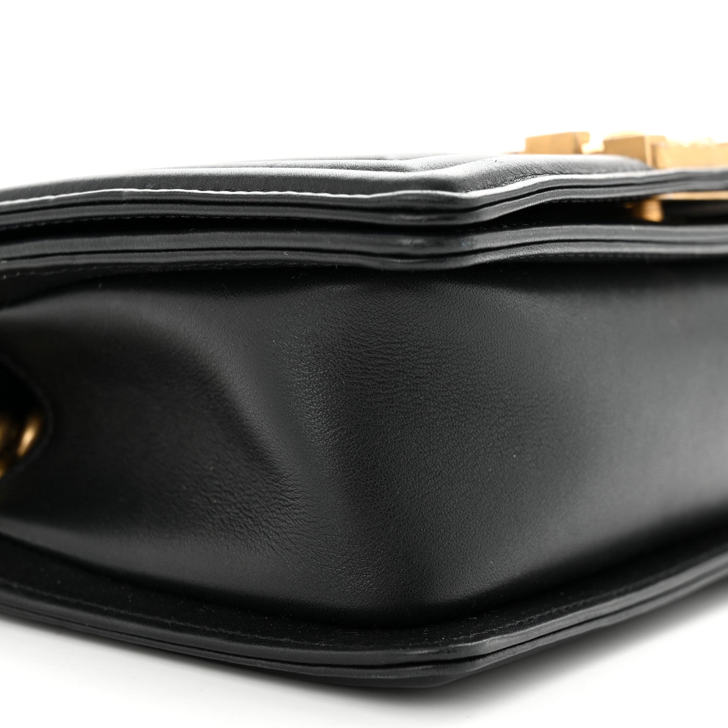 Chanel Calfskin Small Boy Logo Top Handle Flap Black 9 of 12