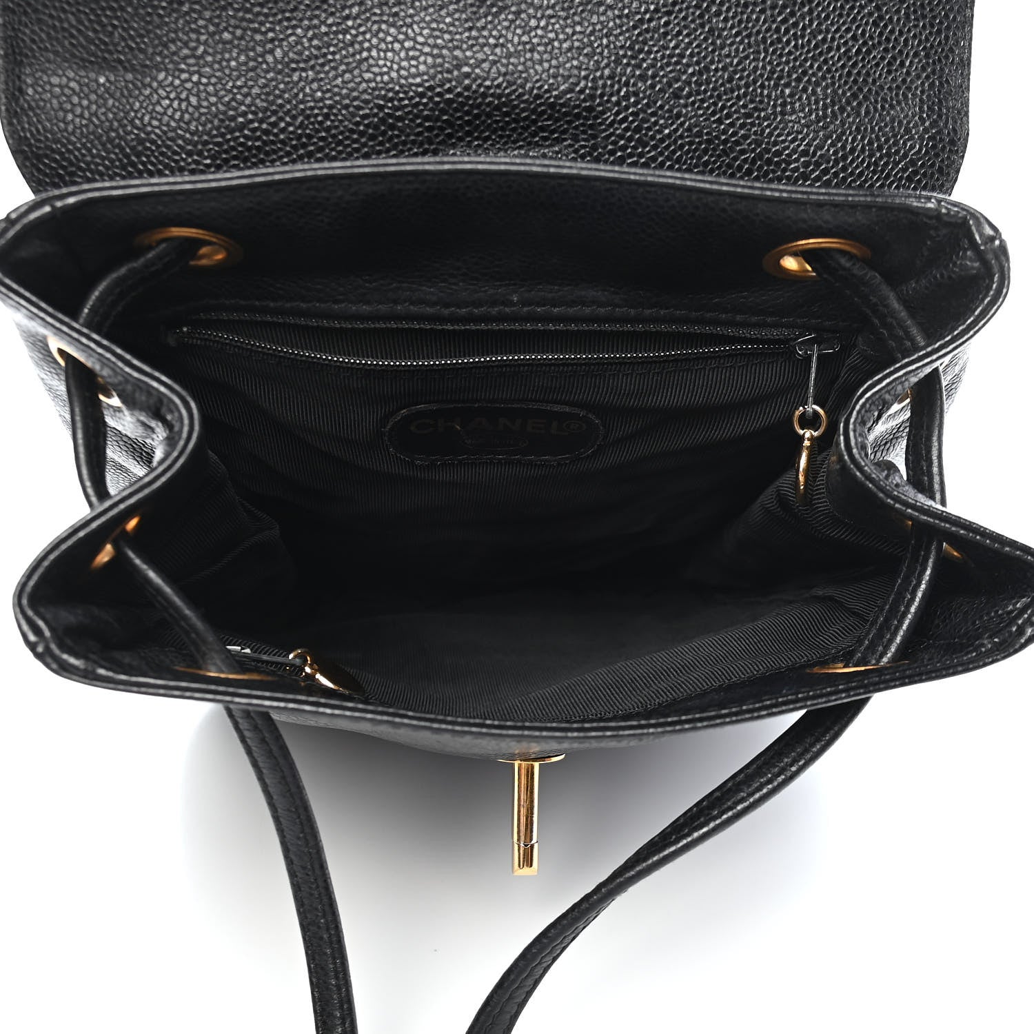 Chanel Caviar CC Backpack Black 5 of 9