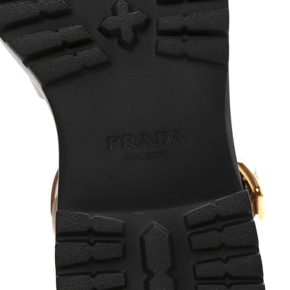 Prada Brushed Calfskin Logo Fisherman Sandals 36.5 Cuoio 7 of 10