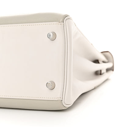 Hermes Swift Ghillies Kelly Retourne 32 White Gris Perle 10 of 14