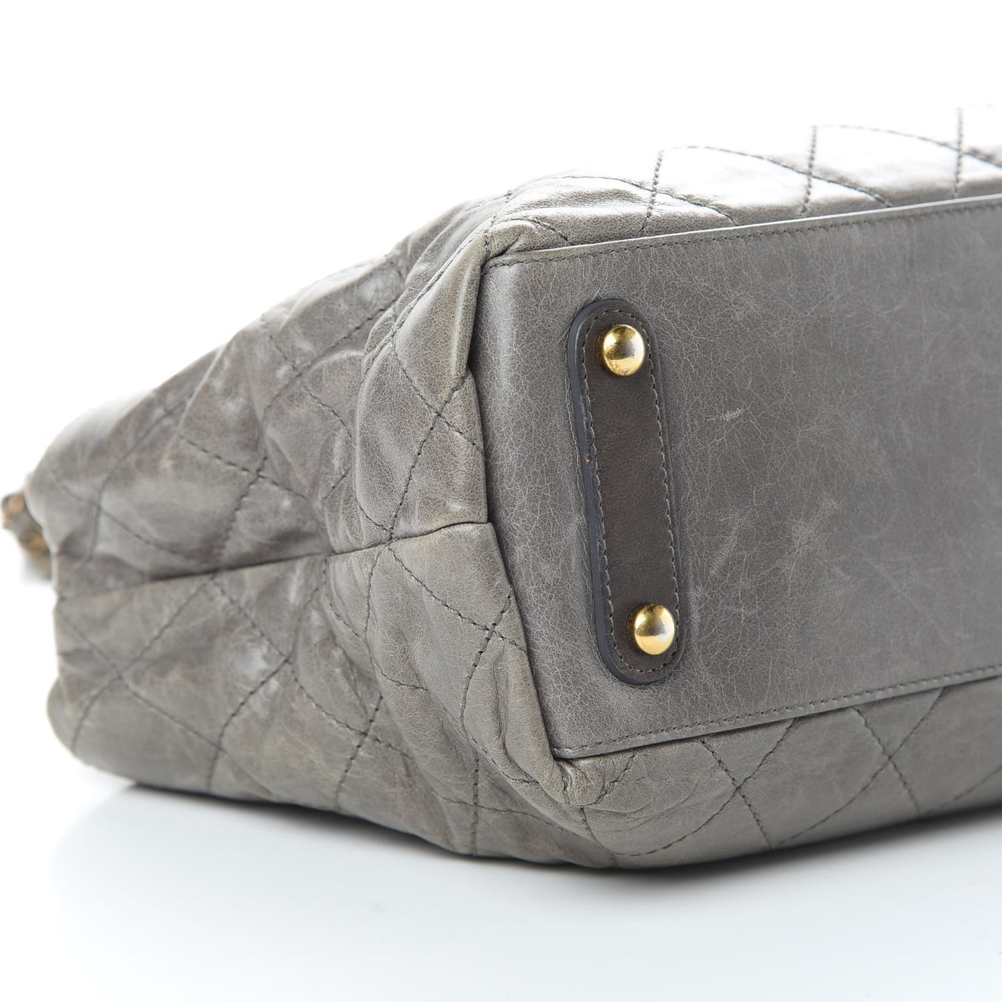 Glazed Calfskin Stingray Bindi CC Tote Grey