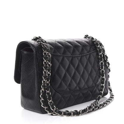 Chanel Caviar Quilted Jumbo Double Flap Black 3 of 11