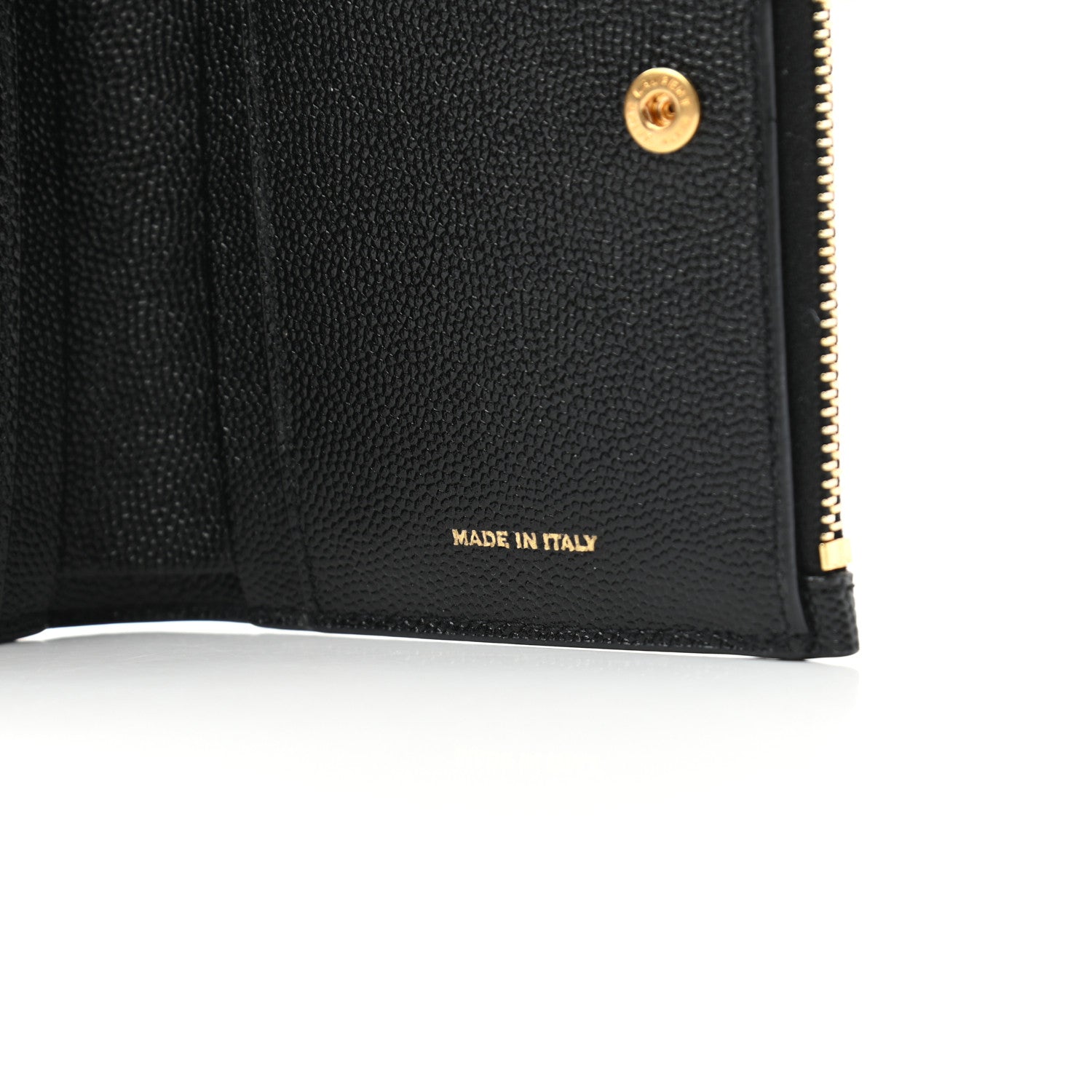 Saint Laurent Grain De Poudre Monogram Bi-Fold Wallet Black 7 of 8