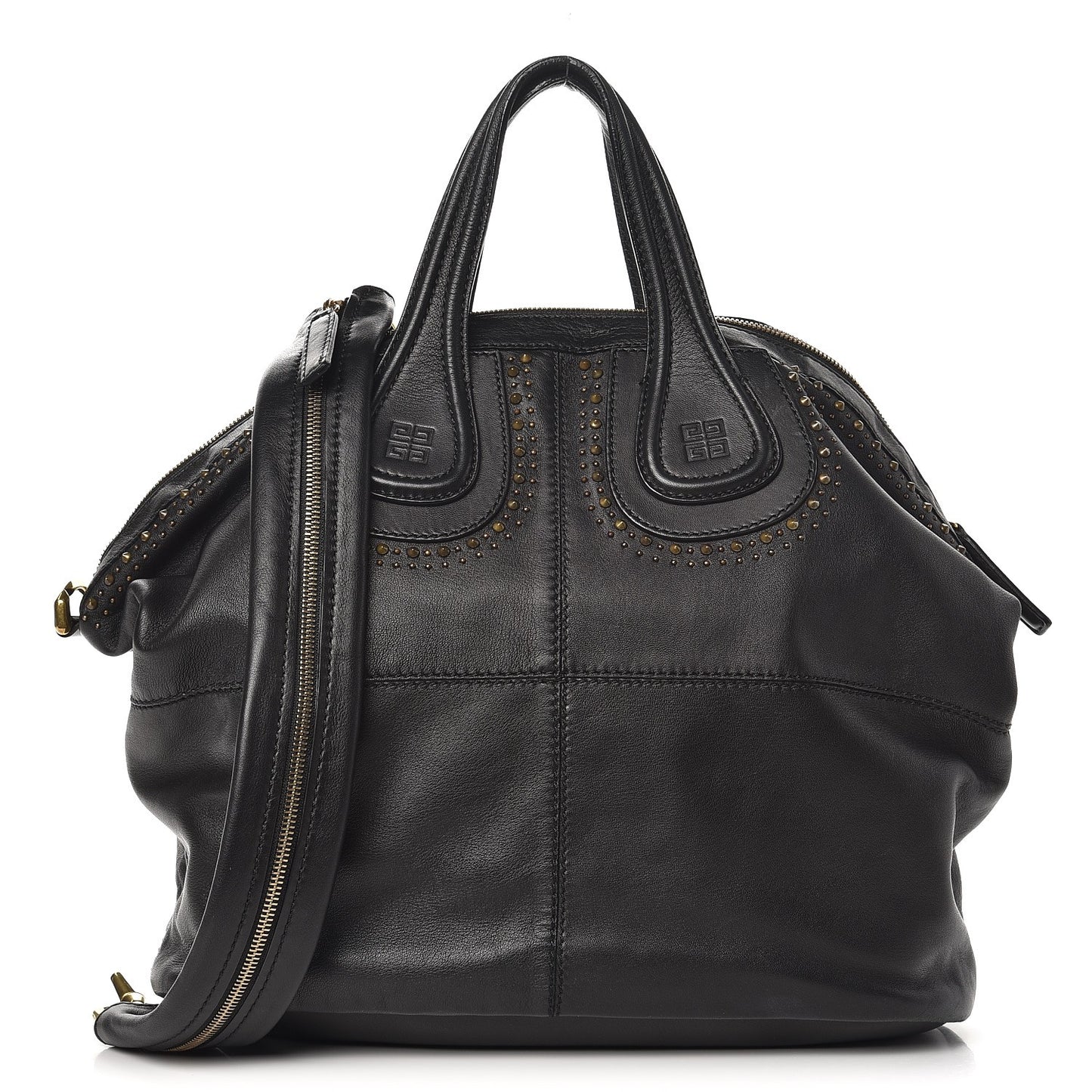 Lambskin Studded Medium Nightingale Black