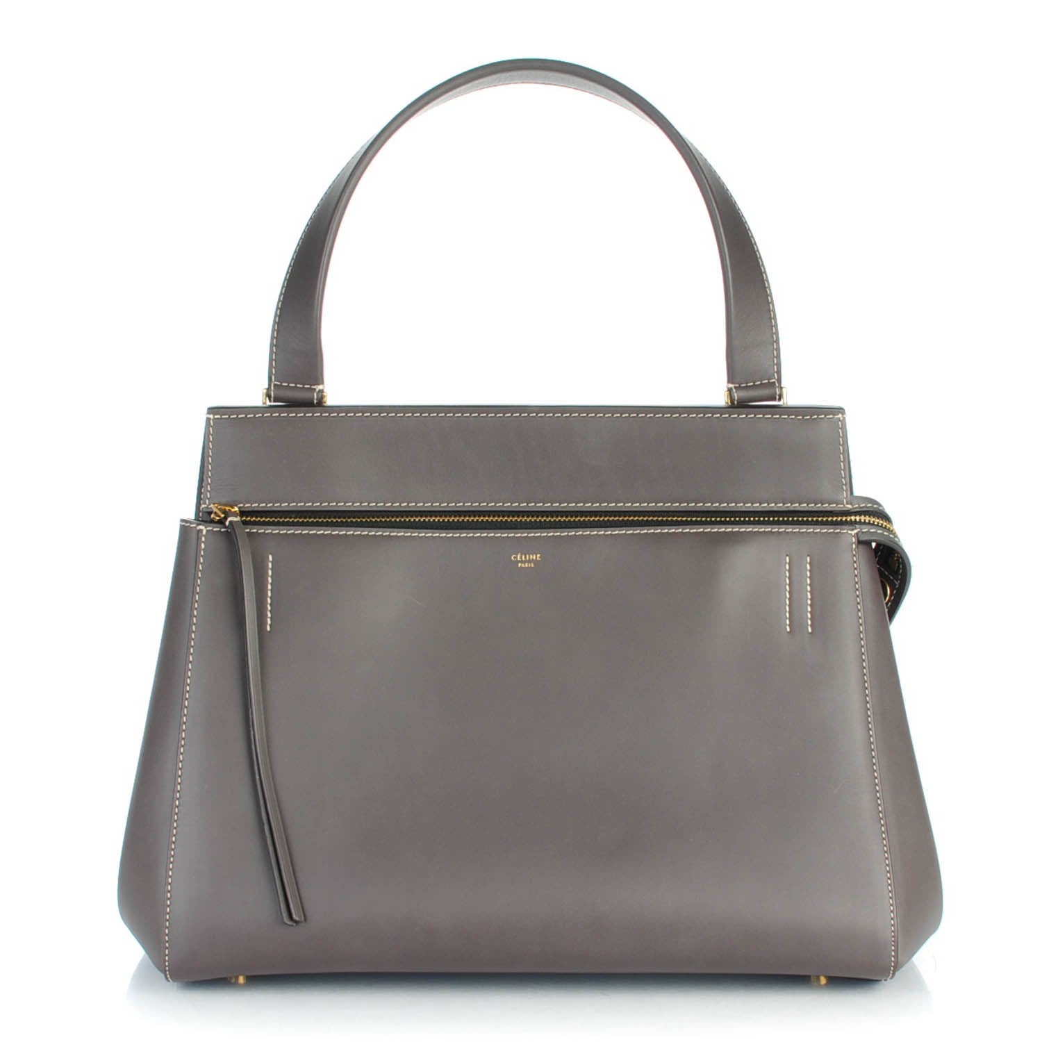 Celine Smooth Calfskin Medium Edge Shoulder Bag Grey 1 of 8