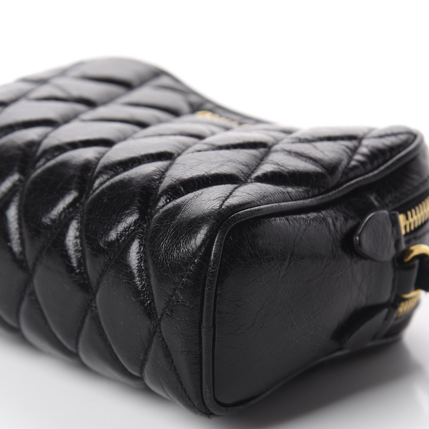 Miu Miu Vitello Shine Quilted Camera Bag Black 6 of 8