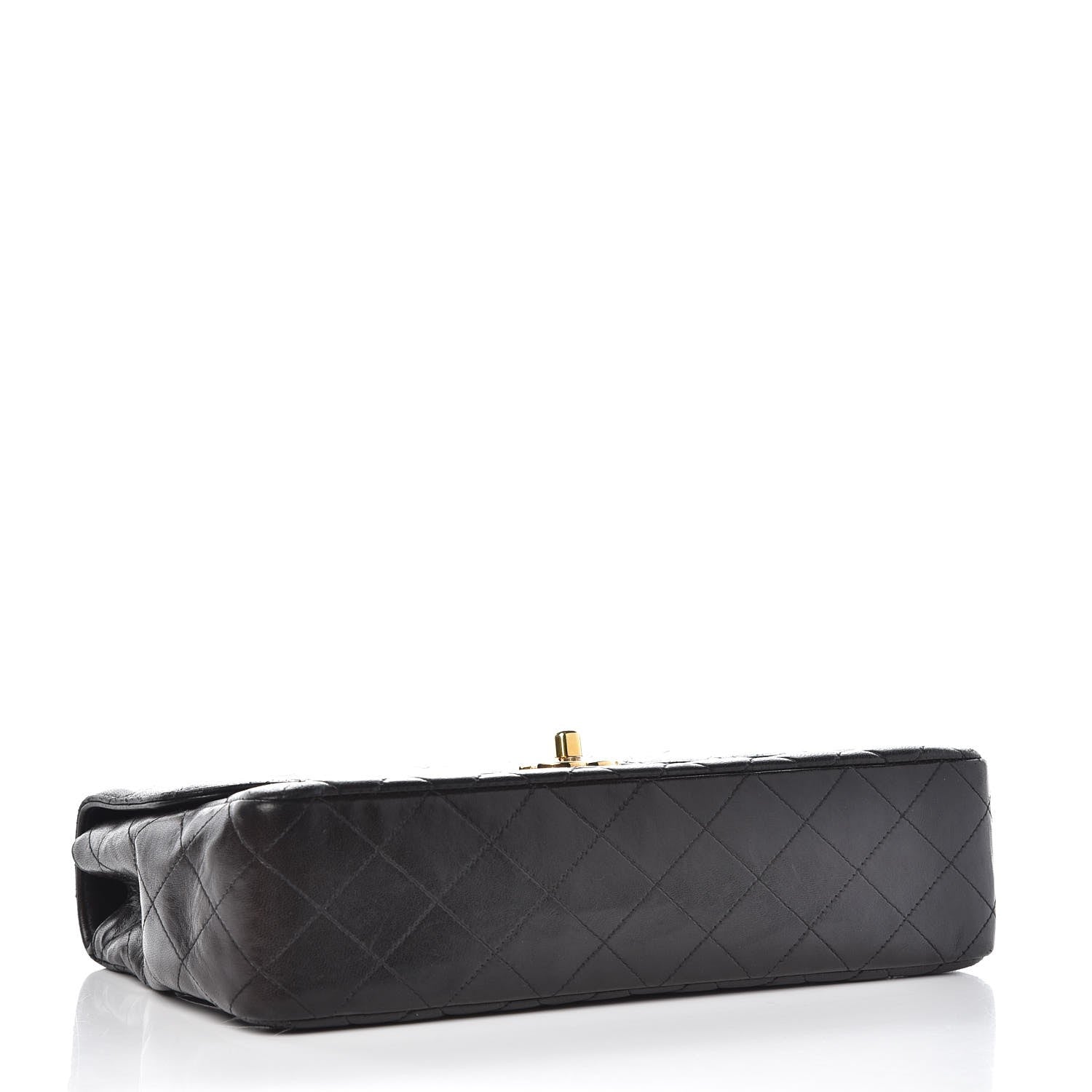 Chanel Lambskin Quilted Medium Rectangular Kelly Flap Bag Black 4 of 11