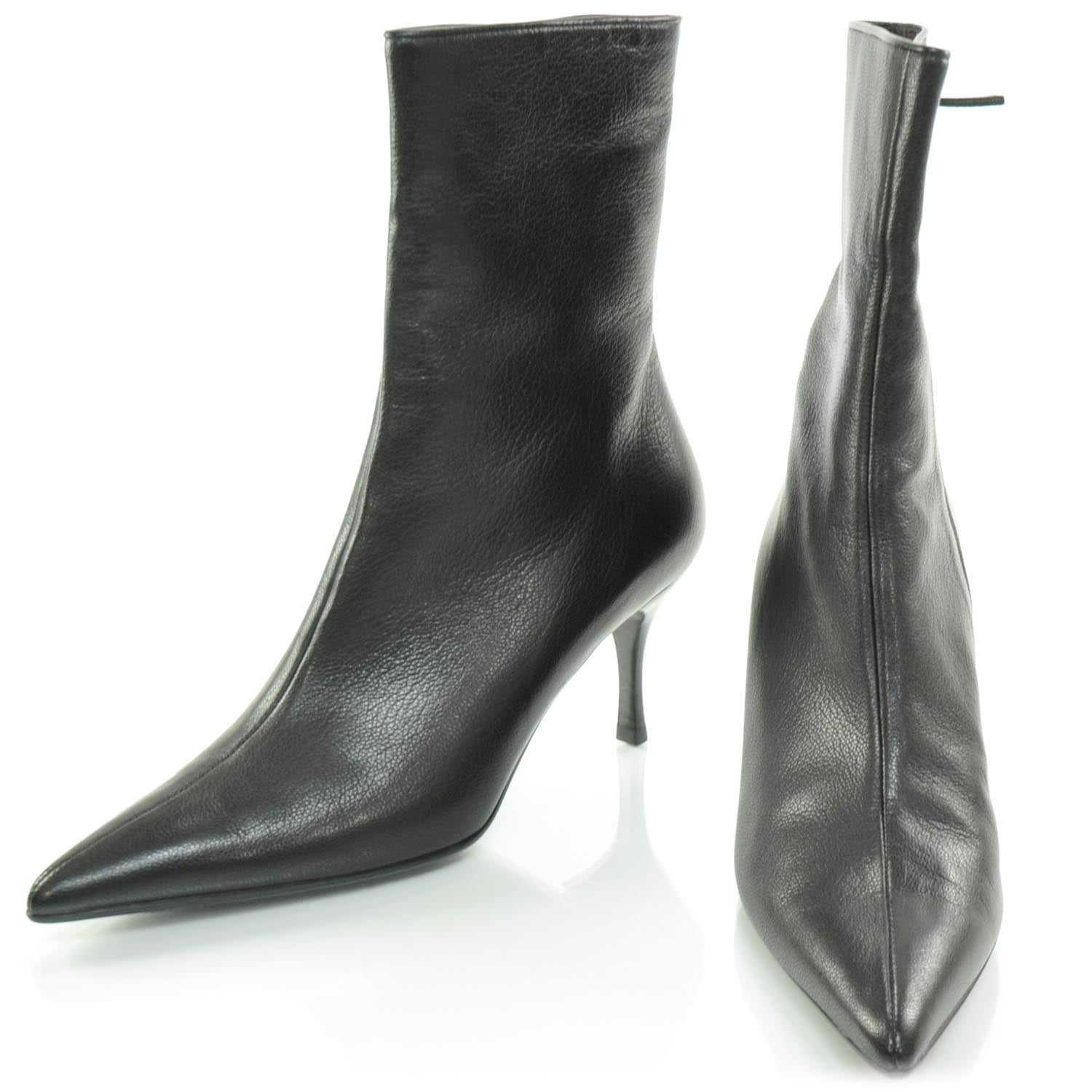 Gucci Leather Ankle Boots 8 Black 1 of 8