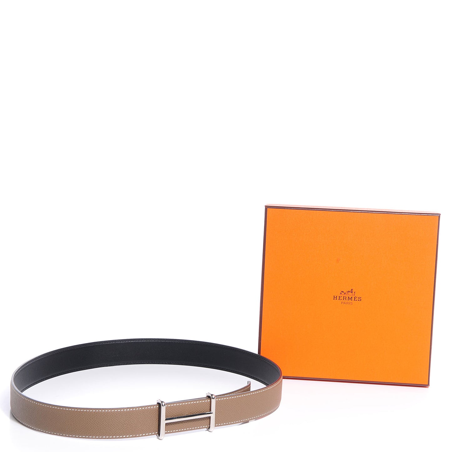 Epsom Swift Reversible 32mm Idem H Belt 85 Etoupe Noir