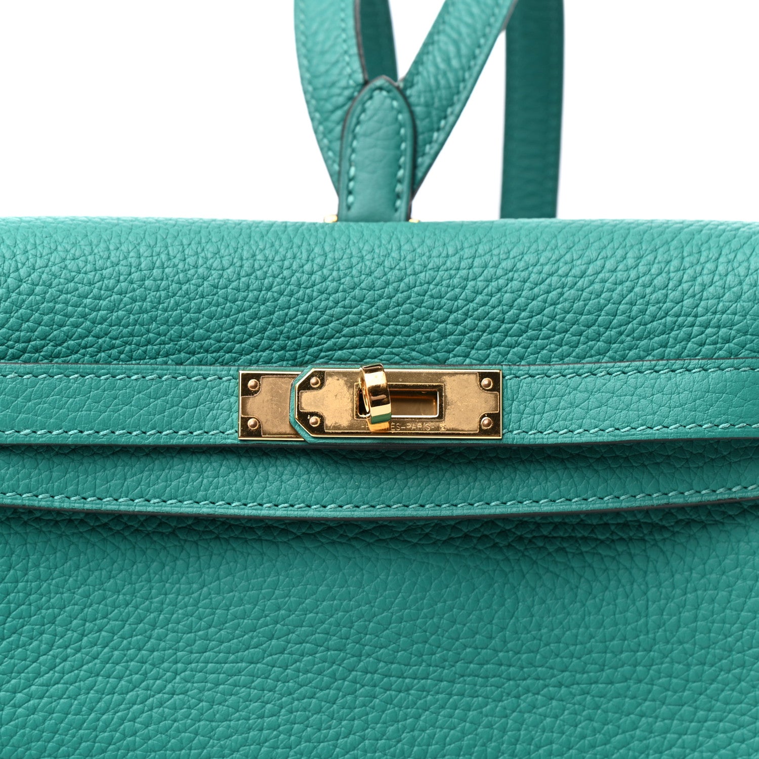 Hermes Taurillon Clemence Kelly Ado Backpack Vert Verone 9 of 9