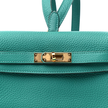 Hermes Taurillon Clemence Kelly Ado Backpack Vert Verone 9 of 9
