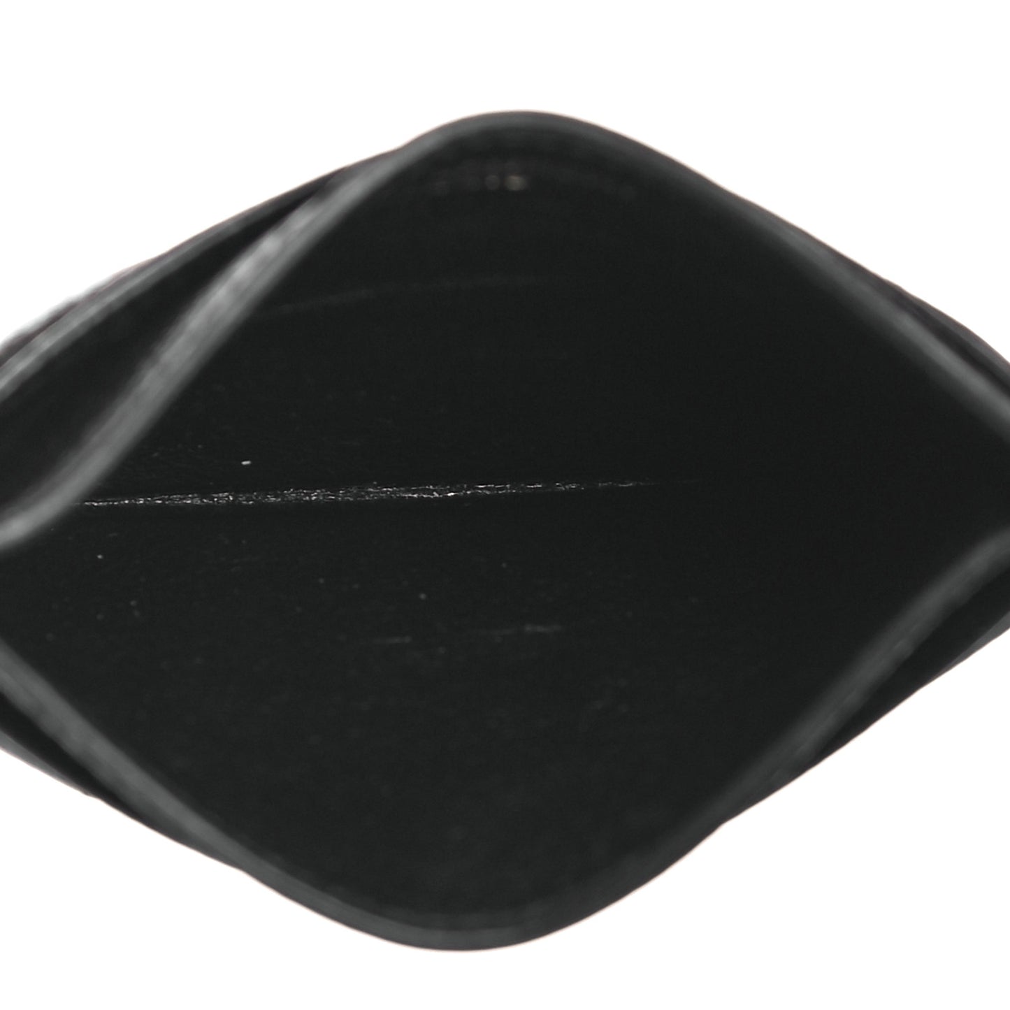 Grain De Poudre Matelasse Chevron Monogram Credit Card Case Black