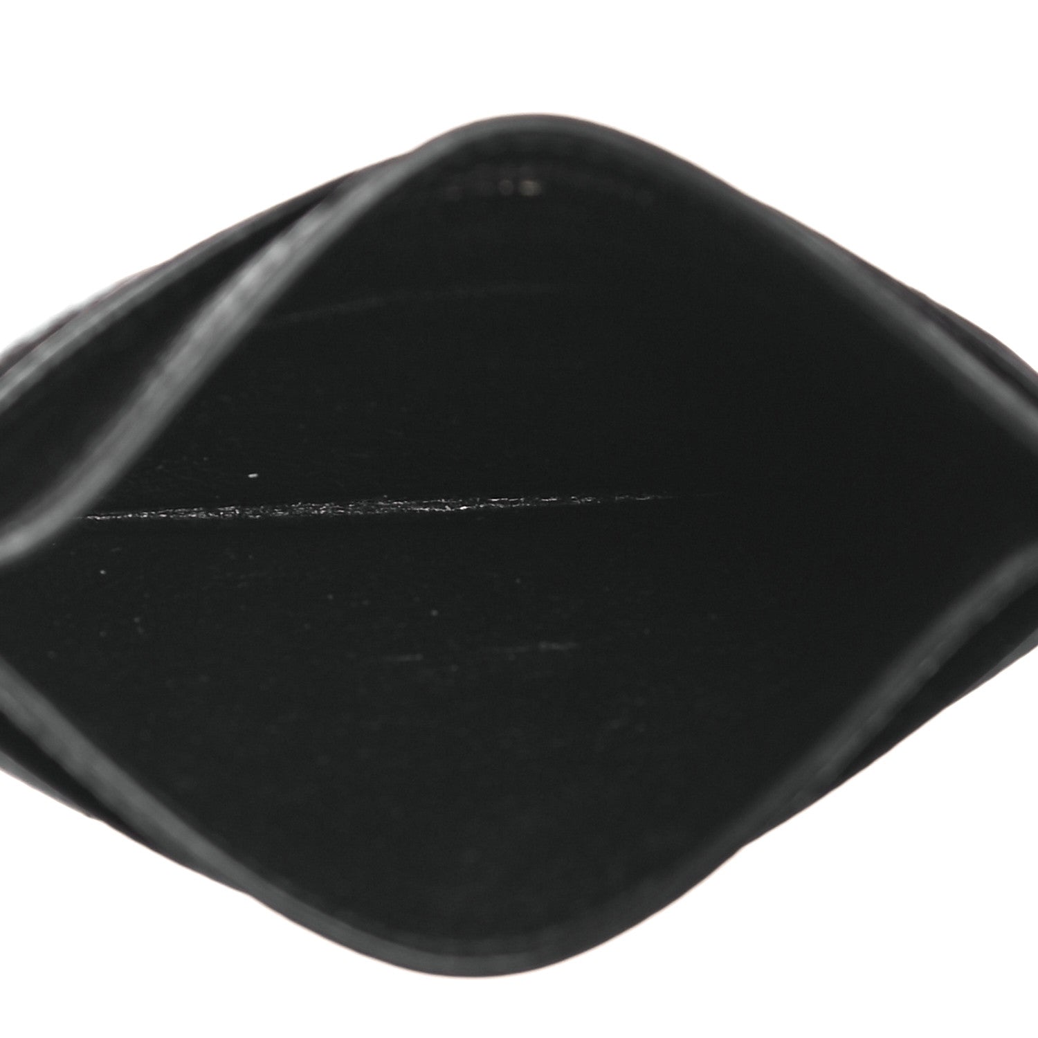 Saint Laurent Grain De Poudre Matelasse Chevron Monogram Credit Card Case Black 5 of 11