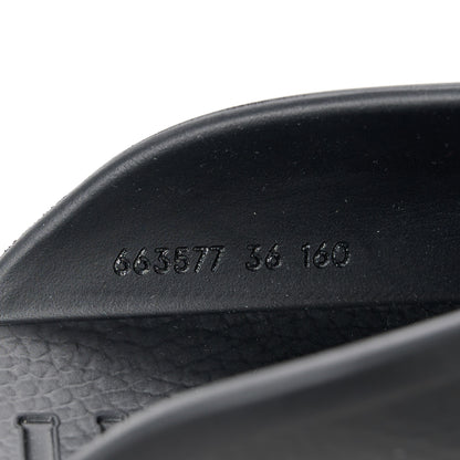 Gucci Rubber GG Monogram Perforated Elea Platform 55mm Lug Sole Sandals 36 Black 8 of 9
