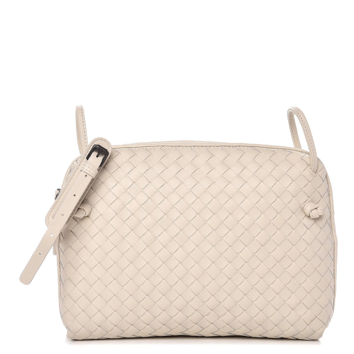 Nappa Intrecciato Crossbody Pillow Cream
