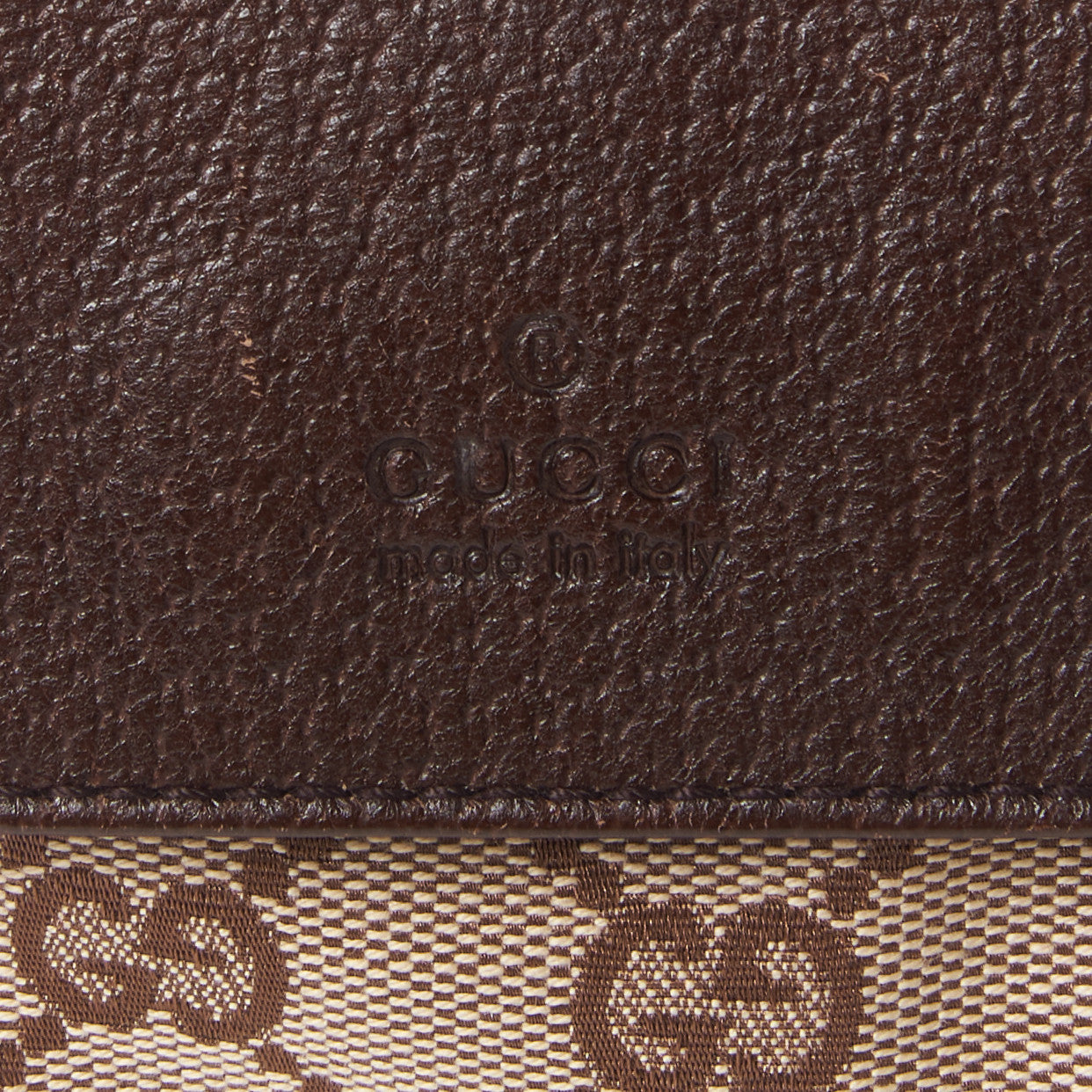 GG Monogram Double Pocket Belt Bag Dark Brown