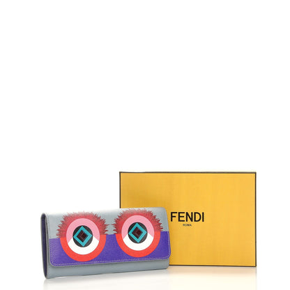 Fendi Vitello Elite Studded Hypnoteyes Continental Wallet Polvere Multicolor 8 of 8