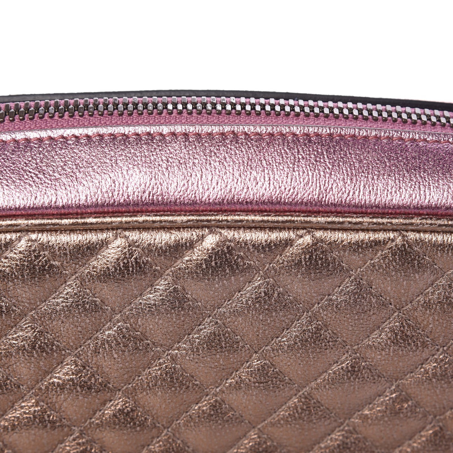 Laminated Nappa Trapuntata Small Zumi Shoulder Bag Rosa Lago Rame