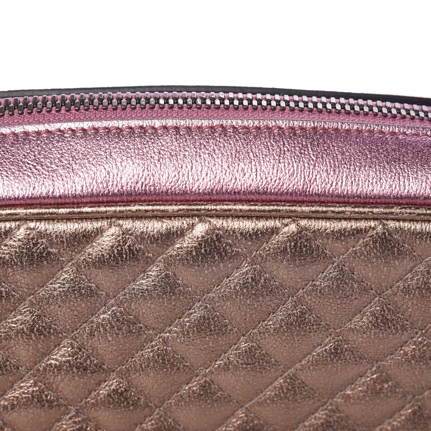 Gucci Laminated Nappa Trapuntata Small Zumi Shoulder Bag Rosa Lago Rame 11 of 11