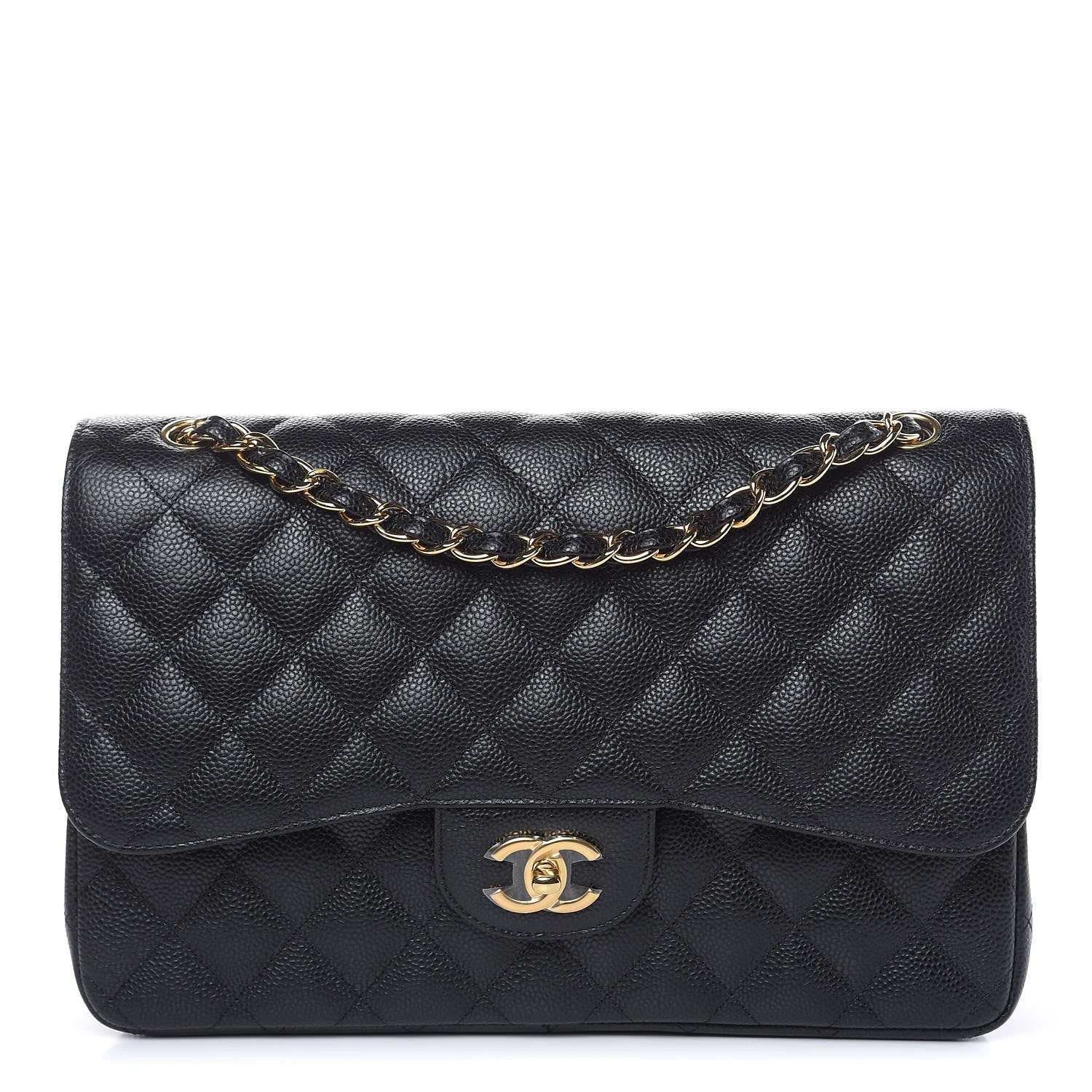 Chanel Caviar Quilted Jumbo Double Flap Black 1 of 10