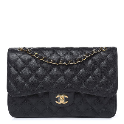 Chanel Caviar Quilted Jumbo Double Flap Black 1 of 10