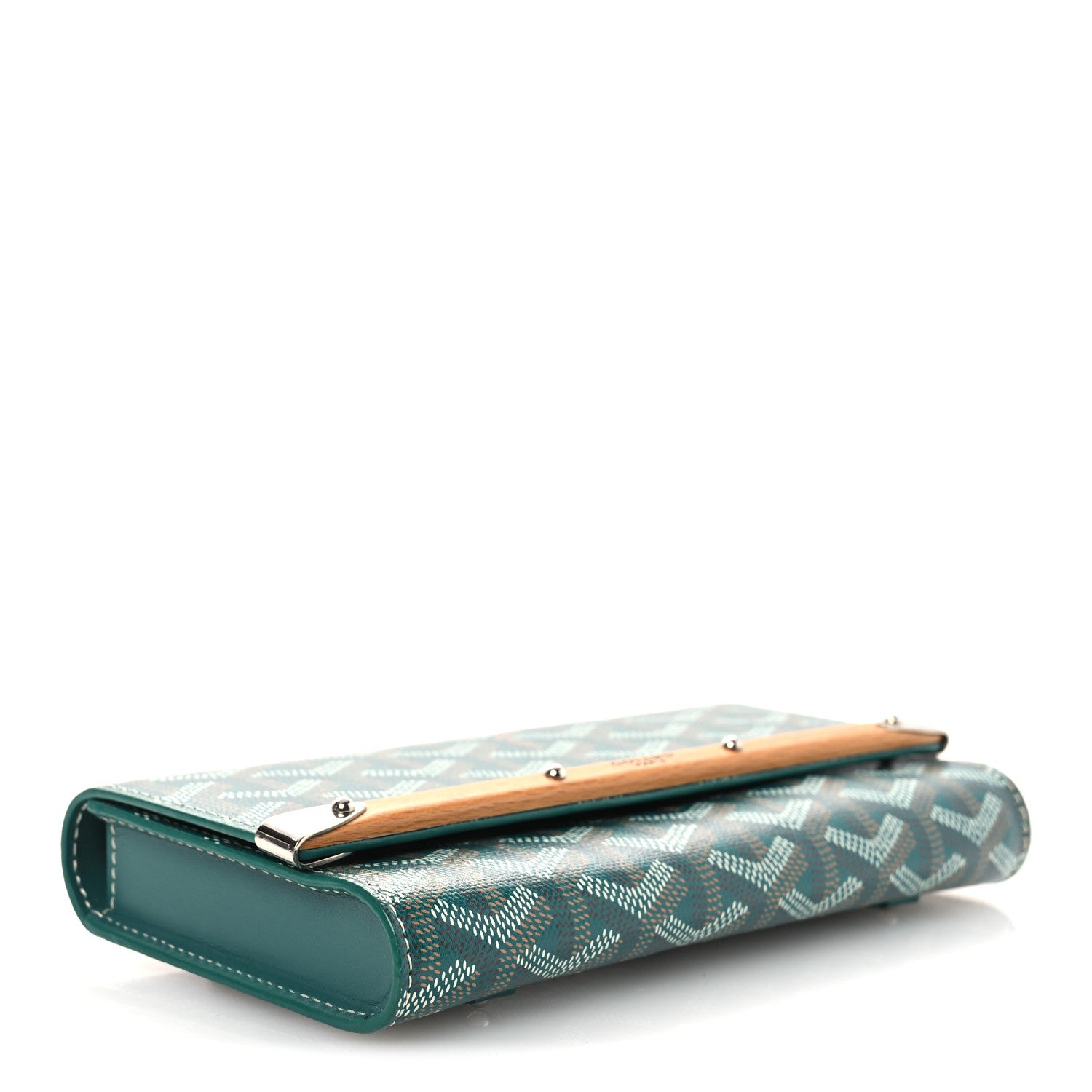 Goyard Goyardine Monte Carlo Bois Clutch Green 4 of 9