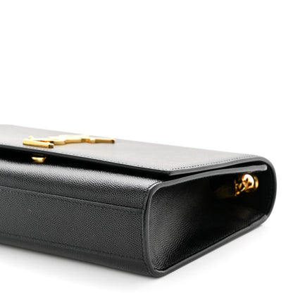 Saint Laurent Grain De Poudre Medium Classic Monogram Kate Satchel Black 9 of 11
