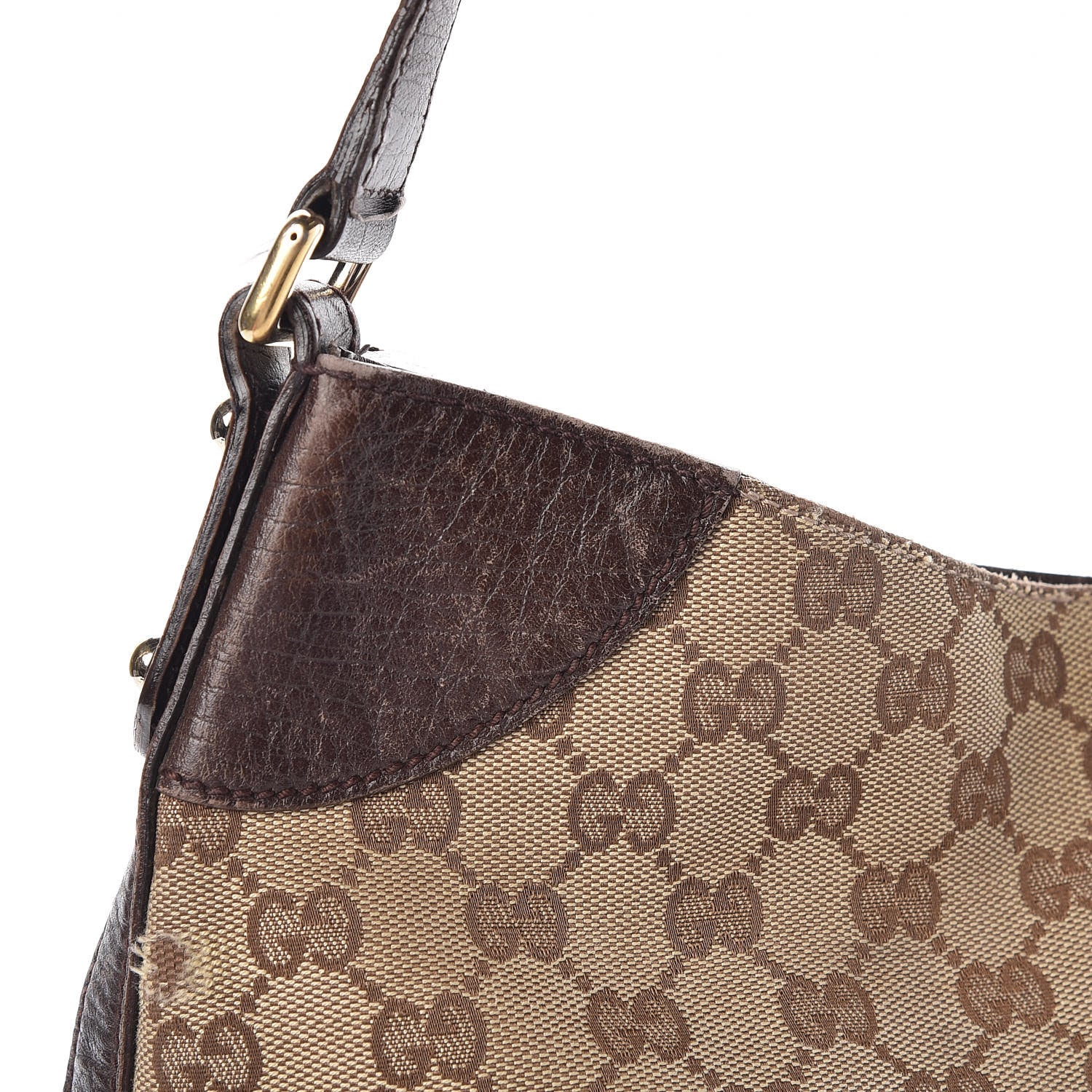 Gucci Monogram Hasler Hobo Dark Brown 16 of 24