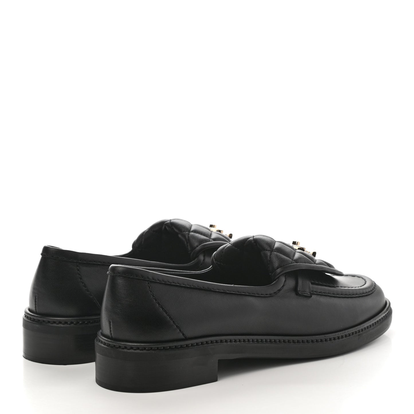 Lambskin Quilted CC Turnlock Loafers 41 Black
