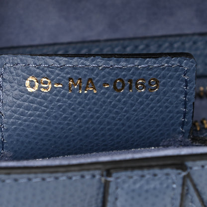 Christian Dior Grained Calfskin Saddle Bag Denim Blue 7 of 11