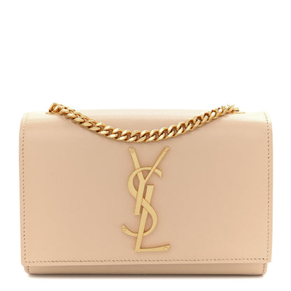 Saint Laurent Grain De Poudre Small Monogram Kate Satchel Nude Powder 1 of 16