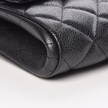 Chanel Caviar Quilted Clutch With Chain Flap Dark Grey 8 of 9