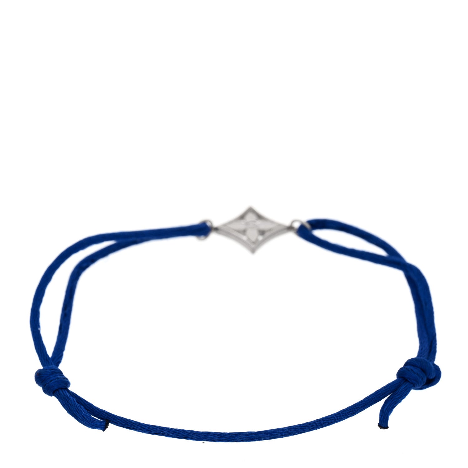 Louis Vuitton 18K White Gold Diamond Idylle Blossom Cord Bracelet Blue 2 of 3