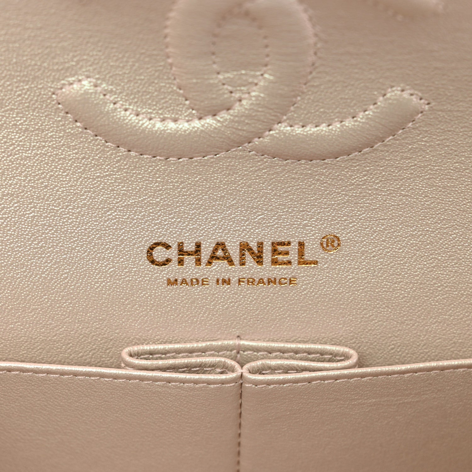 Chanel Iridescent Lambskin Quilted Medium Double Flap Ivory 7 of 10