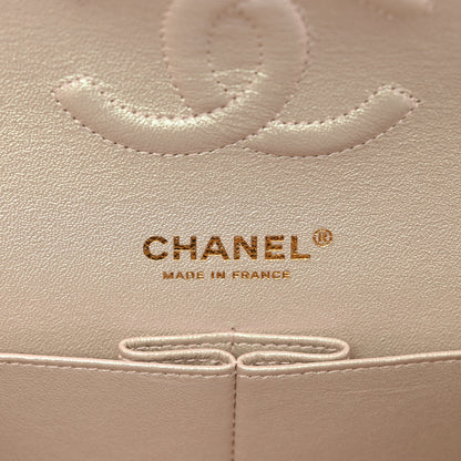 Chanel Iridescent Lambskin Quilted Medium Double Flap Ivory 7 of 10