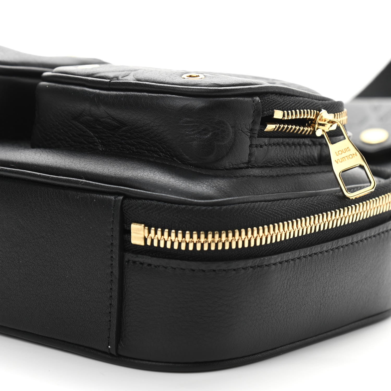 Louis Vuitton Calfskin Monogram Embossed Utility Crossbody Black 12 of 13