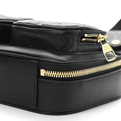 Louis Vuitton Calfskin Monogram Embossed Utility Crossbody Black 12 of 13
