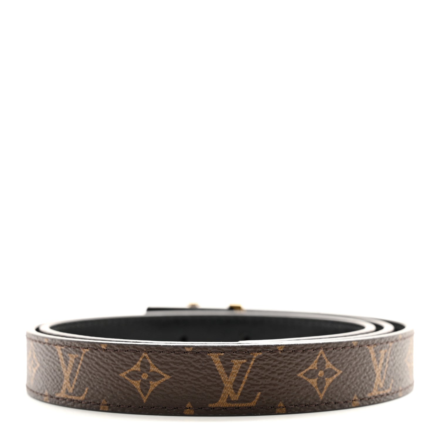 Louis Vuitton Calfskin Monogram 20mm LV Iconic Reversible Belt 80 32 Black 2 of 7