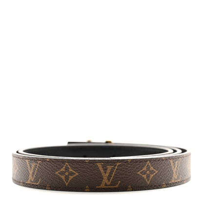 Louis Vuitton Calfskin Monogram 20mm LV Iconic Reversible Belt 80 32 Black 2 of 7