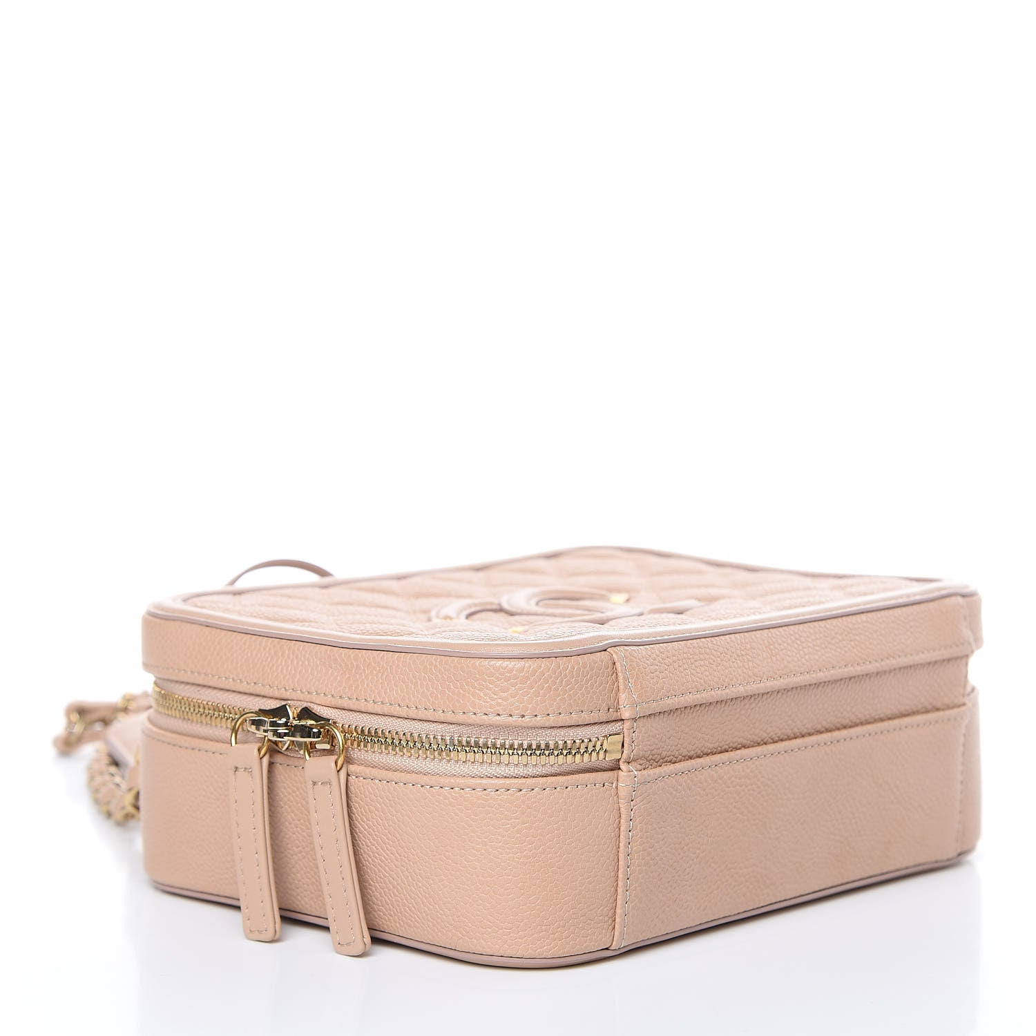 Chanel Caviar Quilted Medium CC Filigree Vanity Case Beige 4 of 9