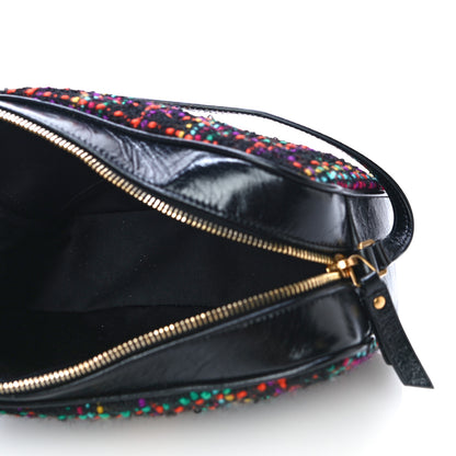 Saint Laurent Tweed Calfskin Monogram Lou Camera Bag Black 5 of 10