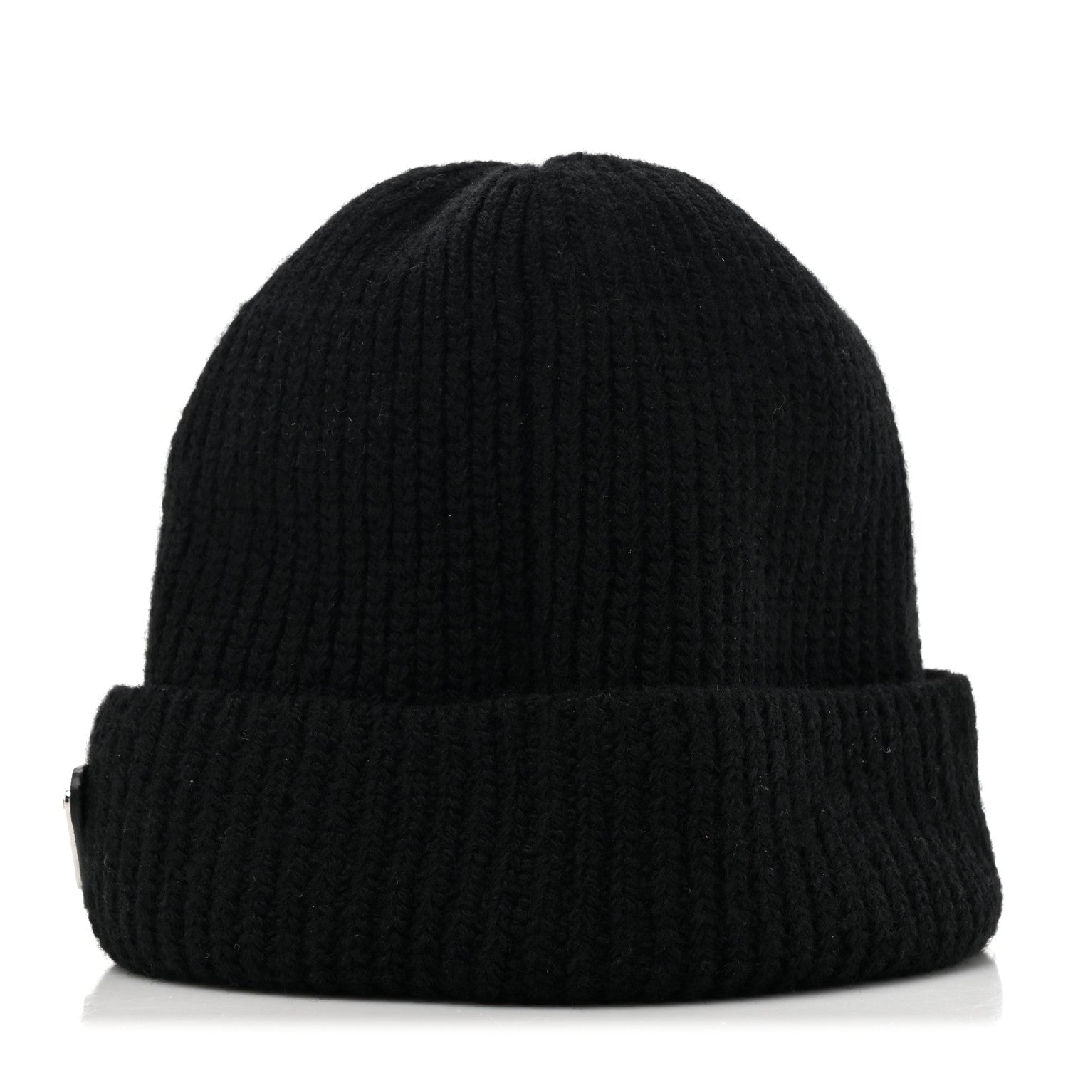 Prada Wool Cashmere Beanie Hat L Black 6 of 8