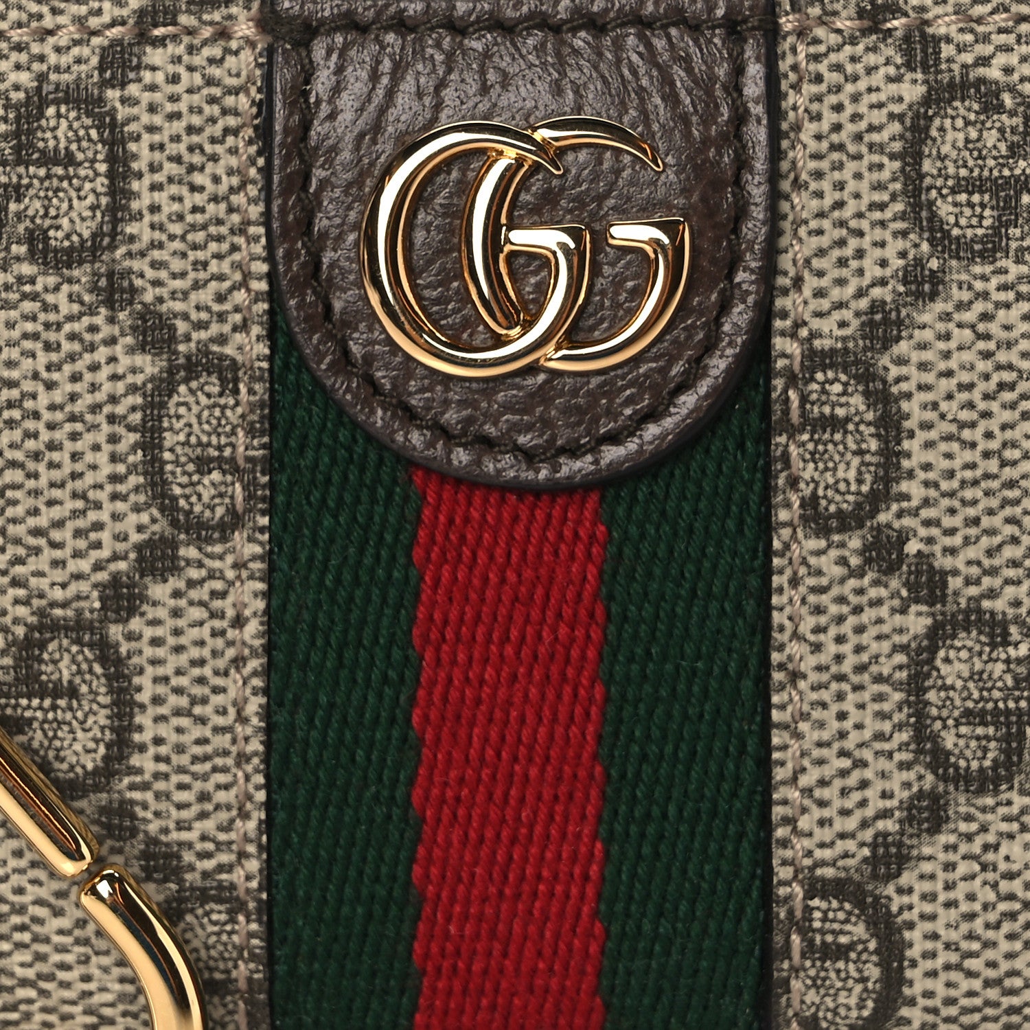 Gucci GG Supreme Monogram Web Ophidia Key Case Beige New Acero 8 of 8