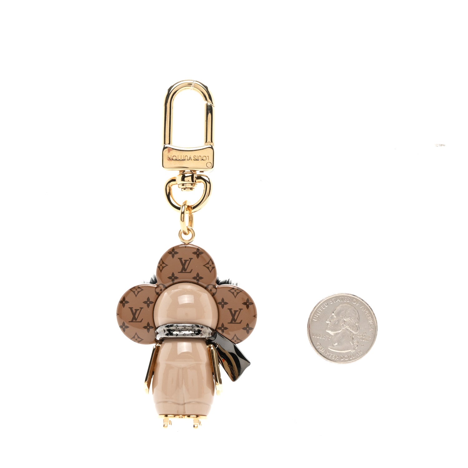 Louis Vuitton Metal Wood Mink Fur Vivienne Ski Bag Charm Key