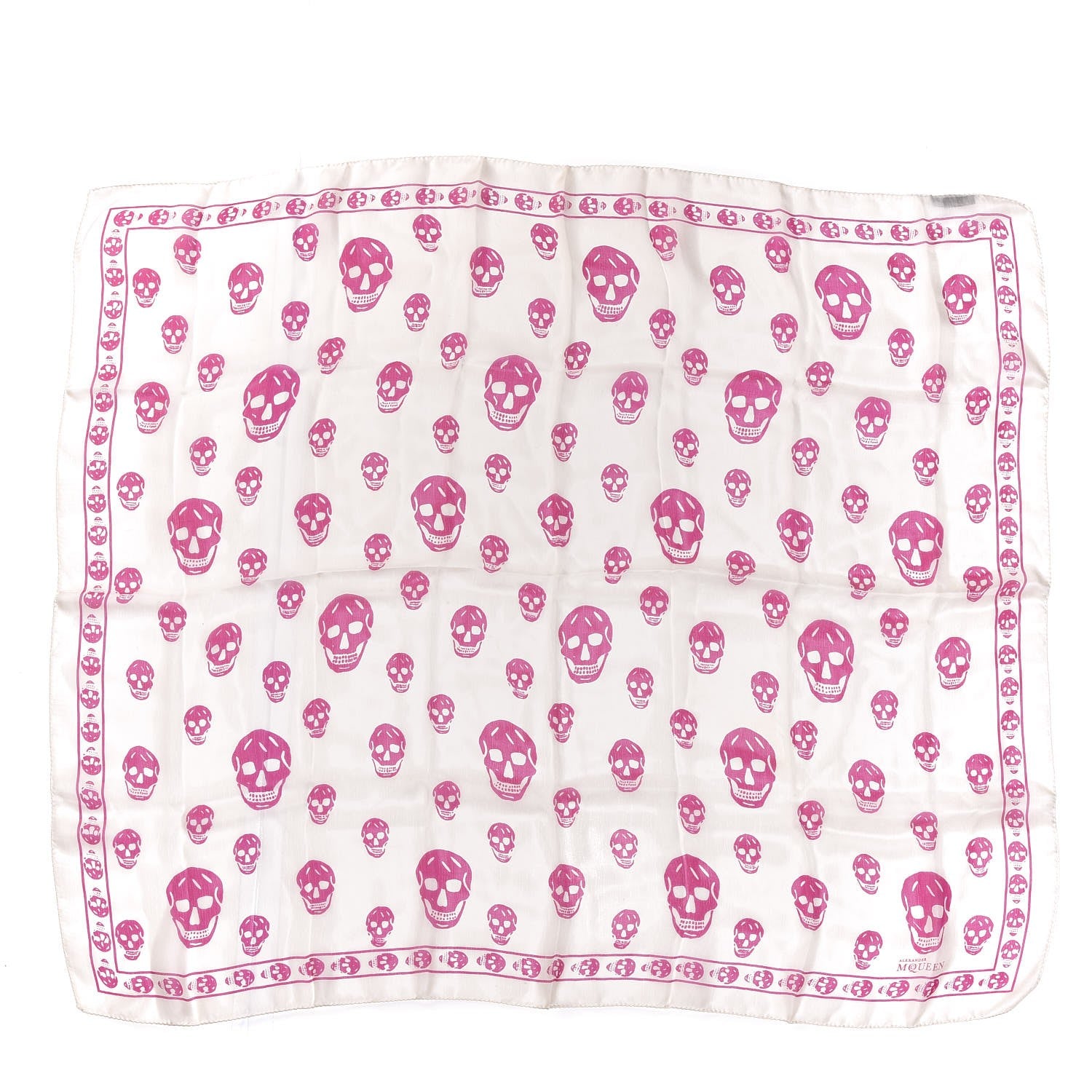 Alexander McQueen Silk Chiffon Skull Scarf Sun Pink 1 of 4