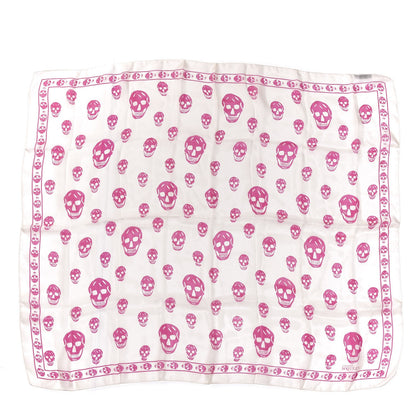 Alexander McQueen Silk Chiffon Skull Scarf Sun Pink 1 of 4