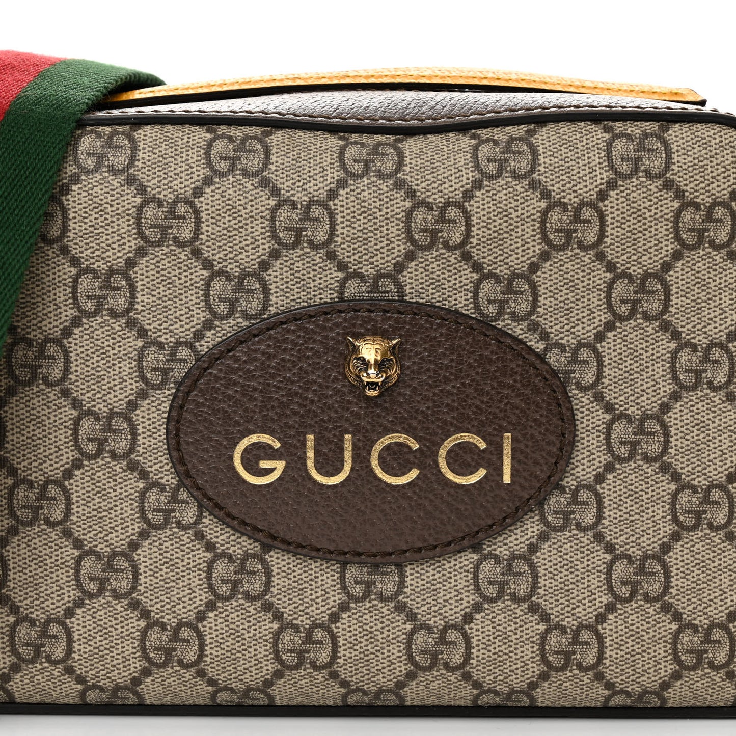 GG Supreme Monogram Web Neo Vintage Shoulder Bag Beige New Acero Crop