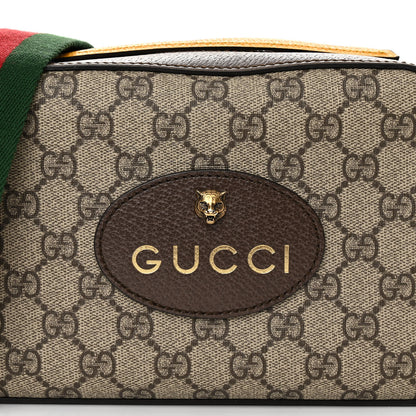 Gucci GG Supreme Monogram Web Neo Vintage Shoulder Bag Beige New Acero Crop 7 of 9