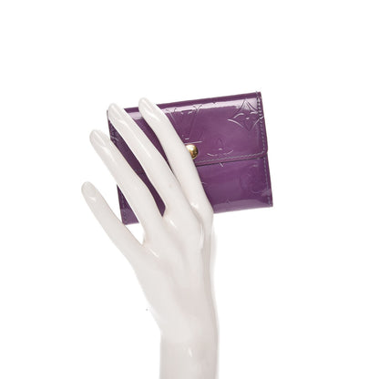 Louis Vuitton Vernis Elise Wallet Purple 2 of 7